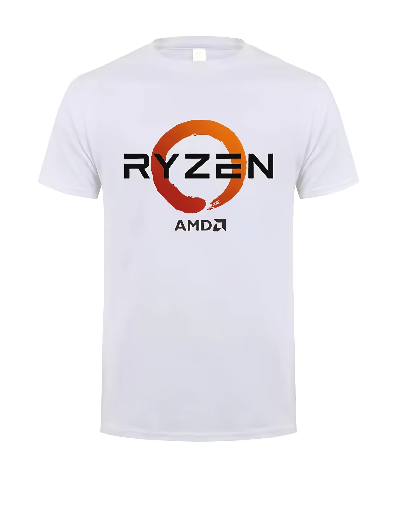 AMD RYZEN Men's Short-Sleeve T-Shirt CPU Top Sweatshirt Suitable for Fitness, Sports, and Casual Wear