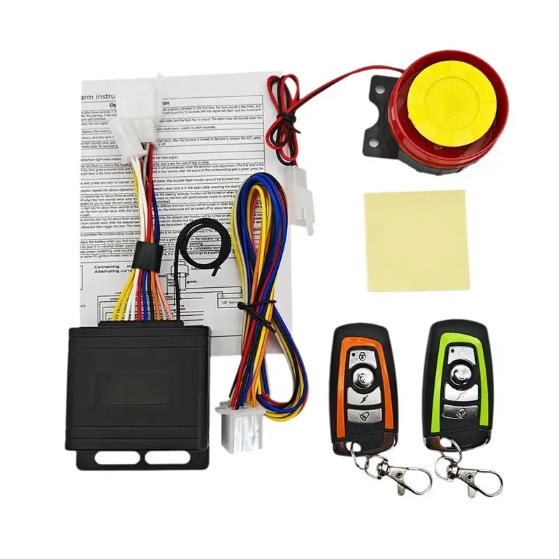 

NEW-DC 12V Motorcycle Alarm System Motorcycle Anti Theft Kit Security Alarm System Builtin Vibration Sensor 120Db