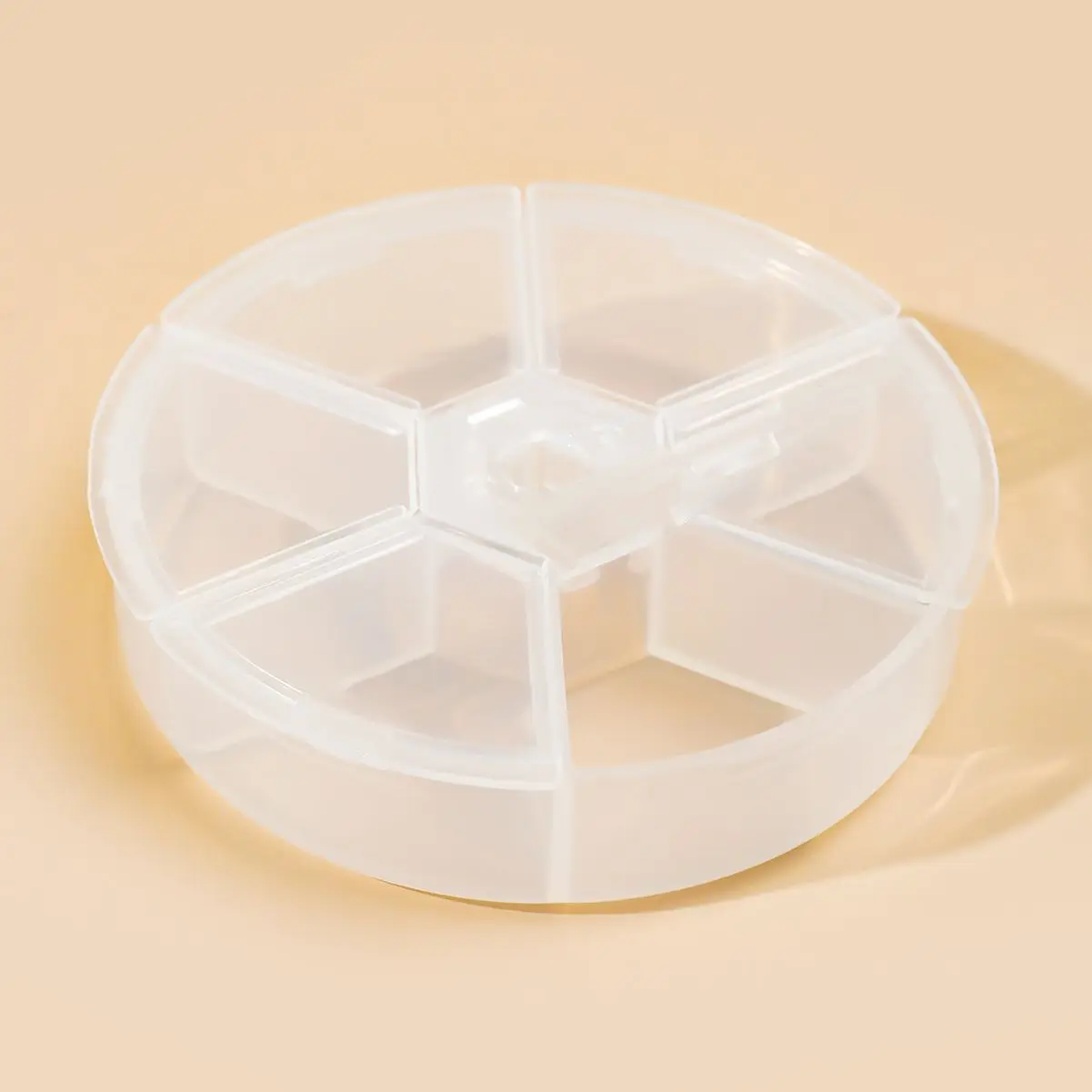 

6 Slots Transparent Plastic Jewelry Box With Lid Compartment Storage Case for Earrings Beads Small Accessories