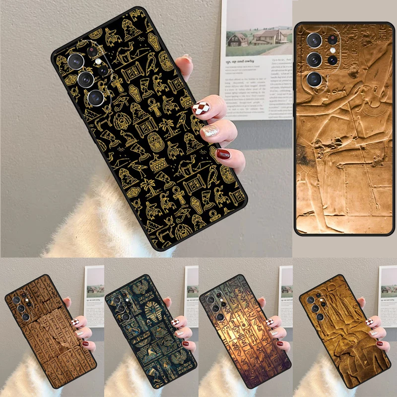 Egypt Nefertiti Anubis Ankh Phone Case for Samsung Galaxy note 10 pro S26 Ultra S23 S24 FE S25 S21 S22 PLUS shockproof Cove