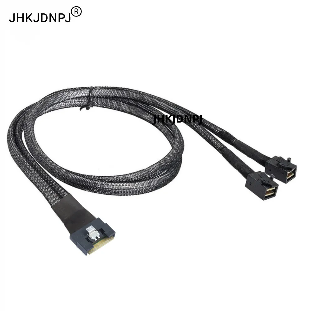 Slimline SAS 4.0 SFF-8654 8i to 2 * Mini SAS HD SFF-8643 36Pin 4i Server Hard Disk Data Extension Cable