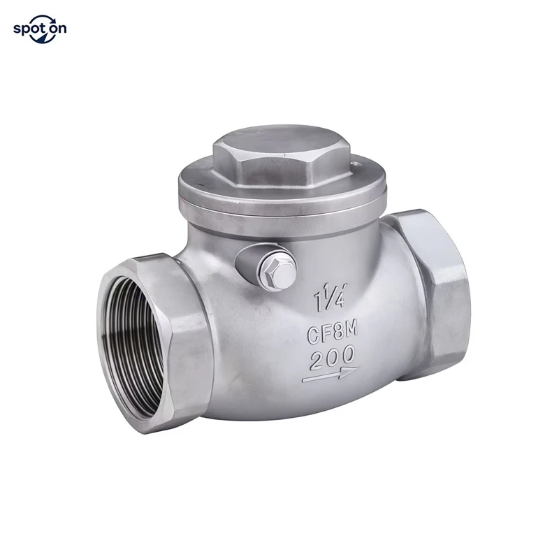 304 Stainless Steel Horizontal Swing Check Valve, BSPT Female Thread Non-return One-way Valve, 1/4