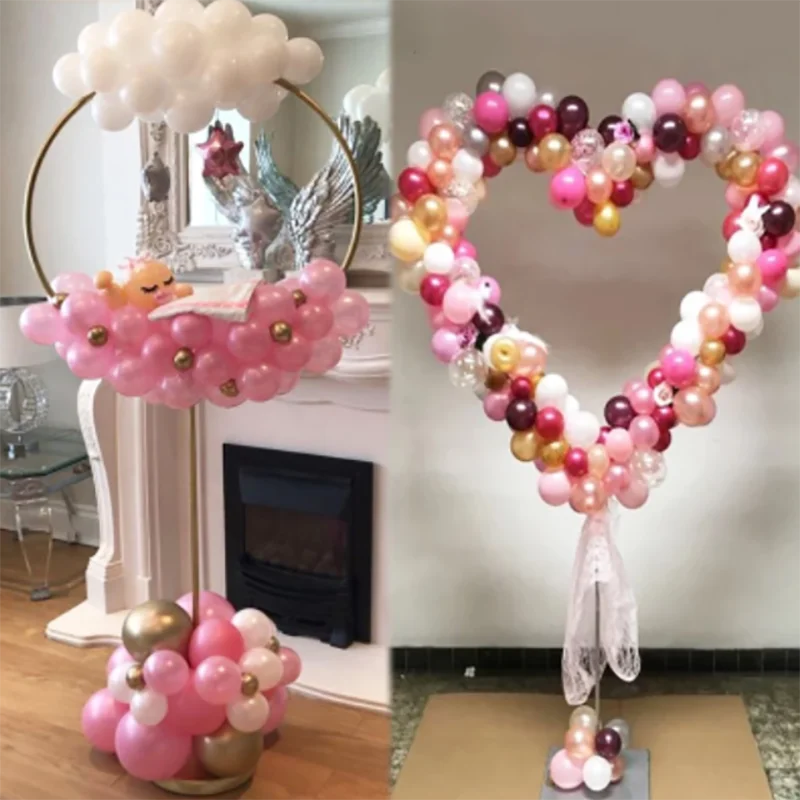 Balloon Arch Balloons Stand for Baby Shower, Wedding Decorations, Column Base, Round Hoop Holder, Birthday Support