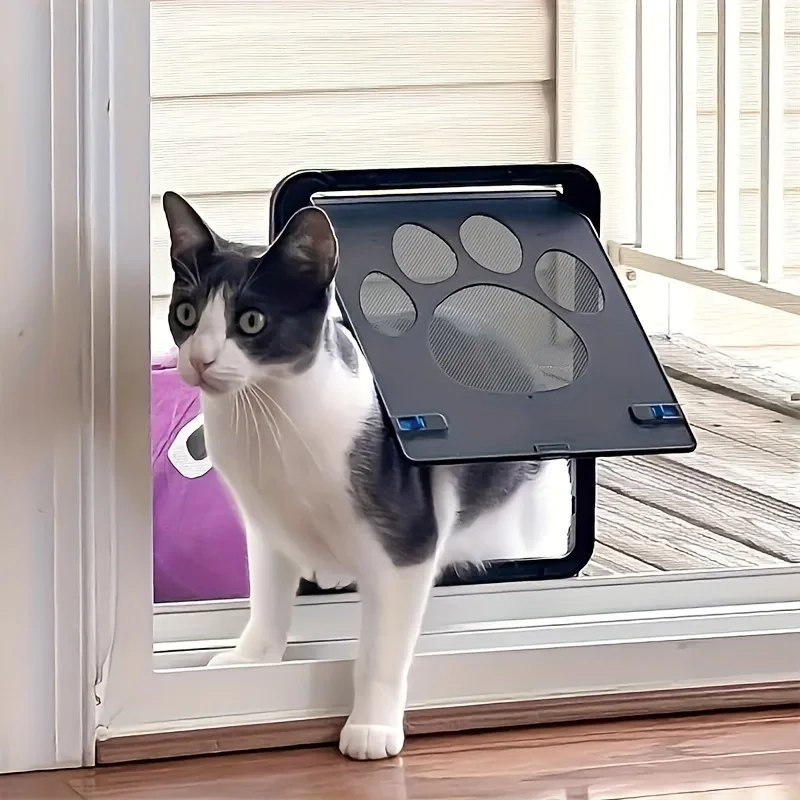 Easy-Install  Pet Door For Cats & Dogs - Dual-Direction, Durable Pp