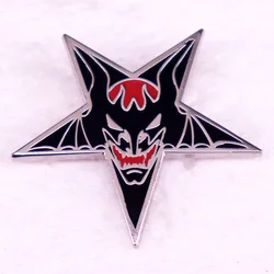 Evil Inverted Pentagram Demon Enamel Pin Devilman Crybaby Akira Fudo Badge Brooch Anime Manga Jewelry Decoration