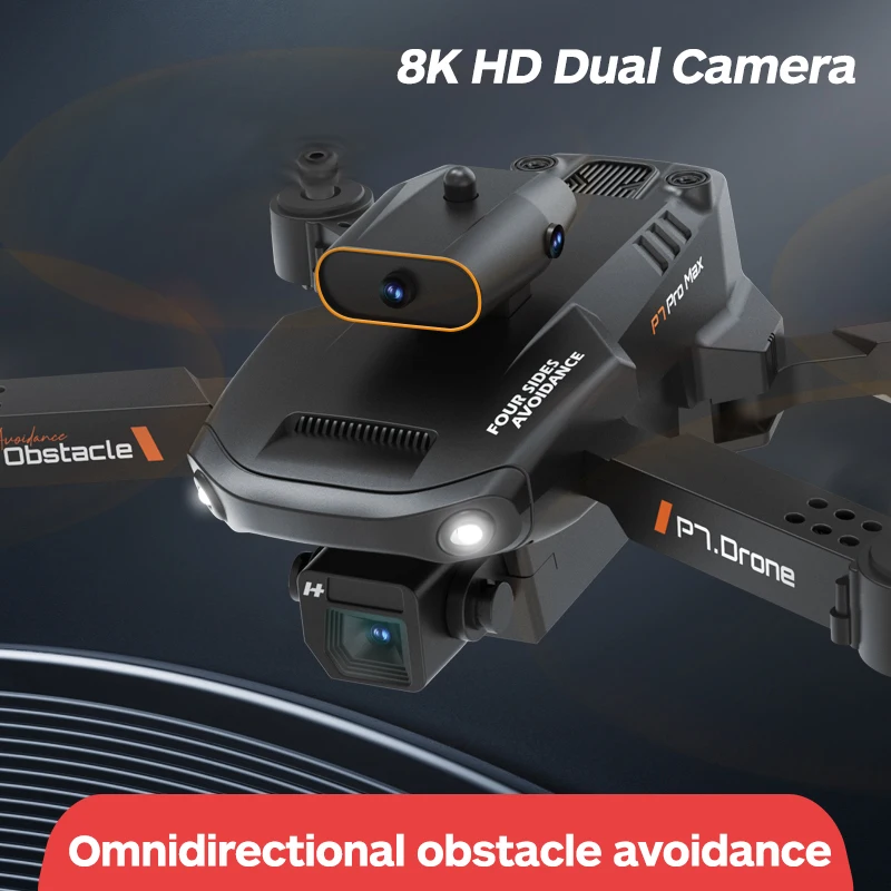 P7 Drone Dual Camera 8K HD Aerial Photography Obstacle Avoidance Quadcopter RC Aircraft Unmanned Aerial Vehicle with 1 Battery