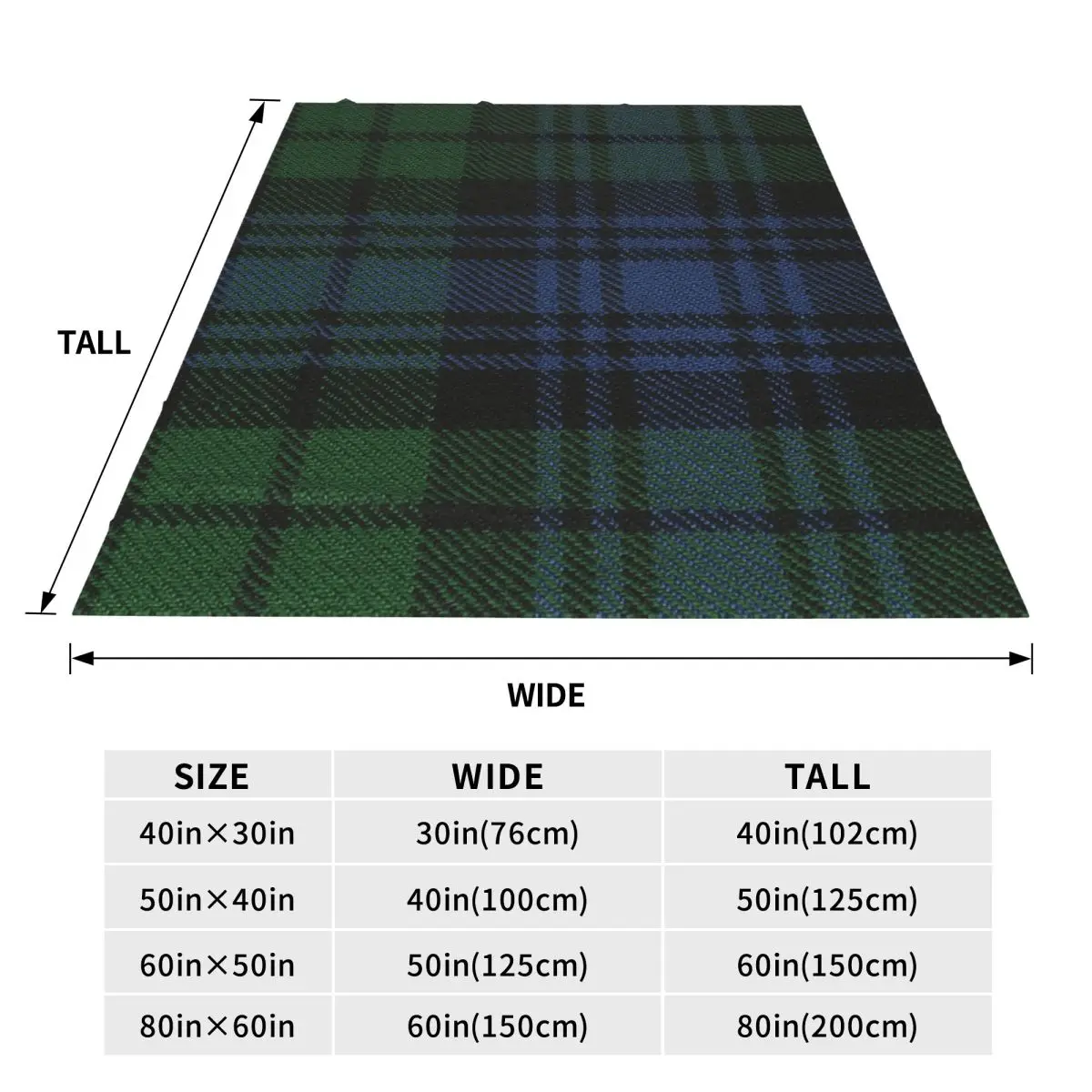 Black Watch Ancient Original Scottish Tartan Blankets Flannel Blanket Warm for Couch Bedding Travel Throws Bedspread Quilt