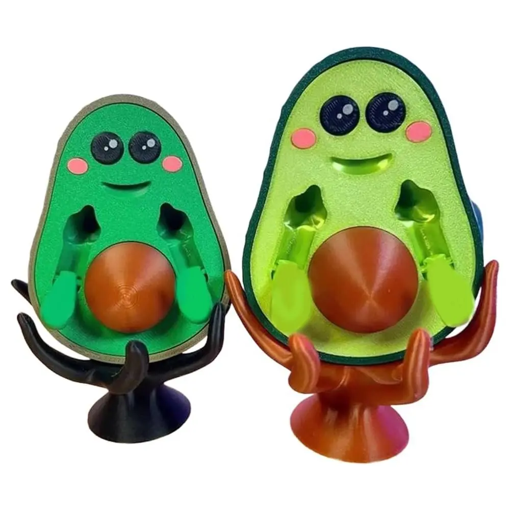 Hot Cute Bad Avocado Statue Funny 3D Printed Bad Avocado Ornament Green Charming Funny Toy Kids Gifts