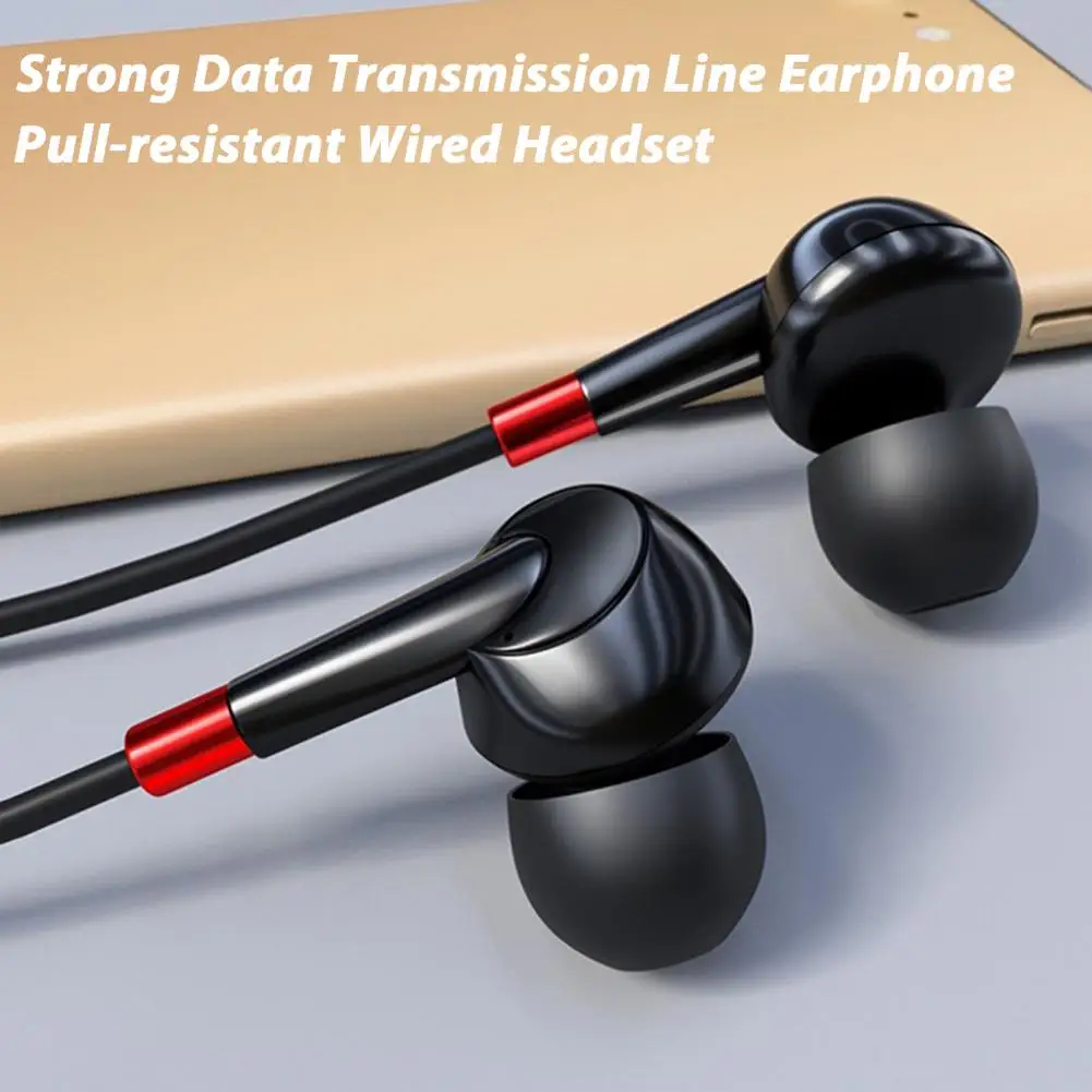 Hifi Sound Earphone High-quality Wired Earphones with Mic for Music Calls Sports 3.5mm Plug Headset for Hifi Sound Stereo