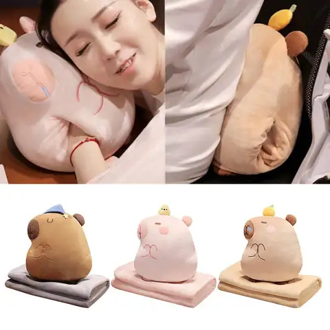 봉제 Capybara 뜨거운 물병 커버, 퀼트 만화 Capybara 인형 베개, 박제 솔, 겨울 따뜻한 핸드 워머 파우치 Best5