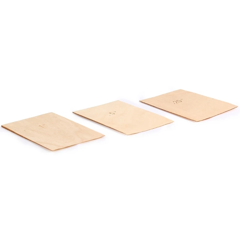 G92F 3Pcs Solid Maple Plate Protections 0.25, 0.5, 1 Degree Thickness Guitar Neck Shims for Guitar Player Repairment