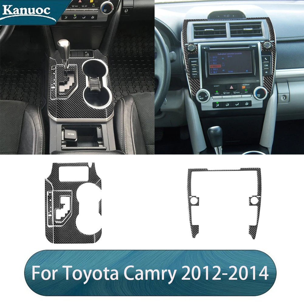 

For Toyota Camry 2012 2013 2014 Car Interior Decorative Accessories Carbon Fiber Black Various Parts Styling Stickers