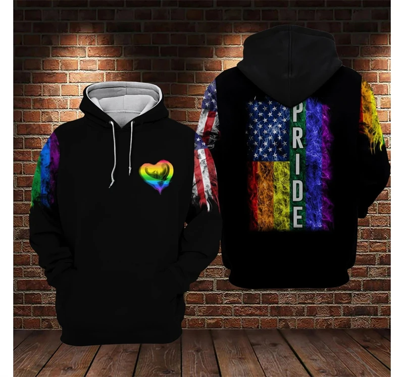 Lgbt Rainbow Hoodie Unisex 3d Printed Sweatshirts Popular Cool Pullover Long Sleeve Streetwear Fashion Gay Lesbian Clothing Tops #5