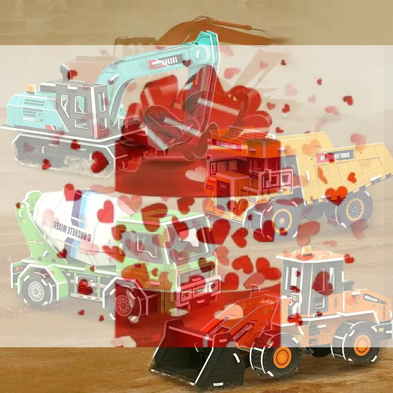 【BS】3D-Papierpuzzle für Kinder, Modellbauhaus zum Selbermachen, Früherziehung und Lernspielzeug zum Zusammenbauen