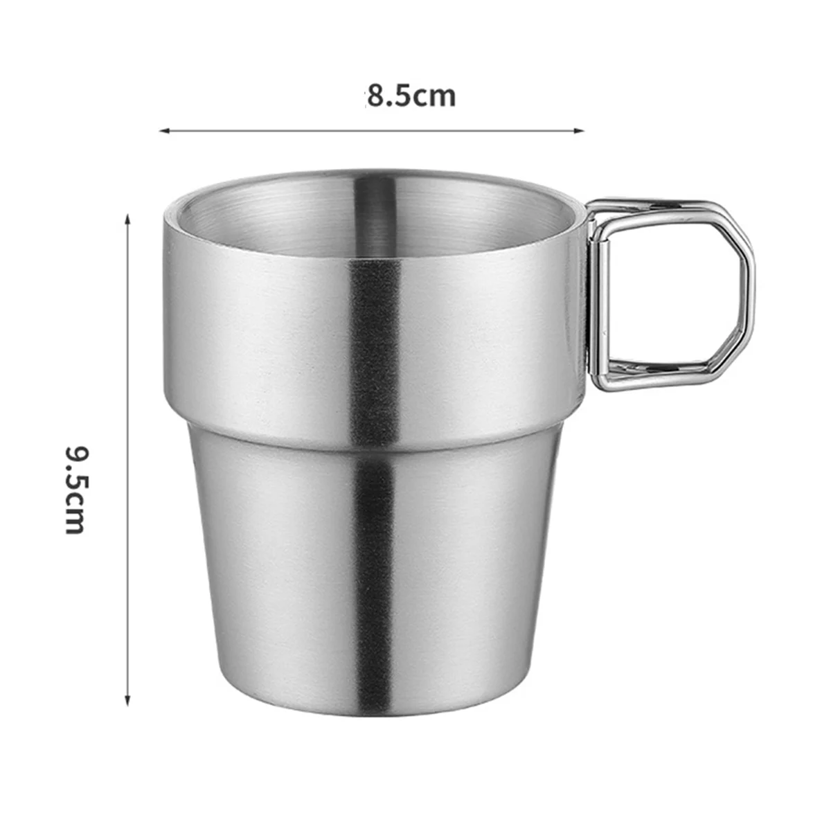 Stainless Steel Cup Stackable Coffee Cup Outdoor Drinkware Water Cup Beer Mug Camping Mug for Picnic Coffee Cup