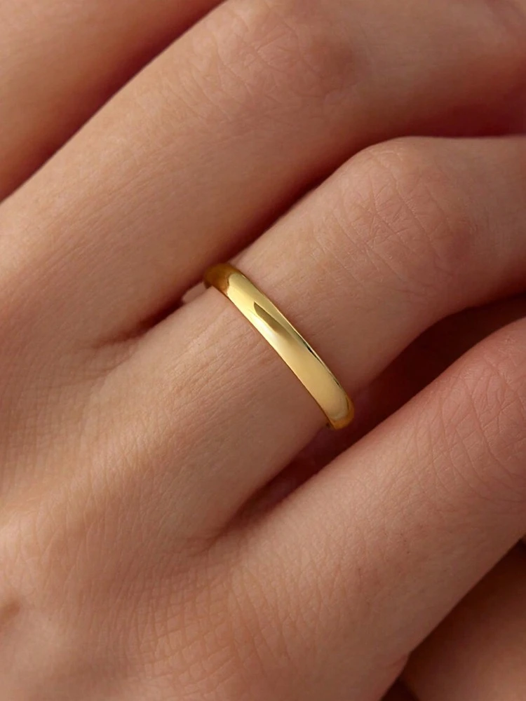 925 Sterling Silver Semplicità Pianura 1mm 2mm 3mm 4mm Apertura Anello in stile americano per le donne Indossare quotidianamente Gioielleria raffinata di alta qualità