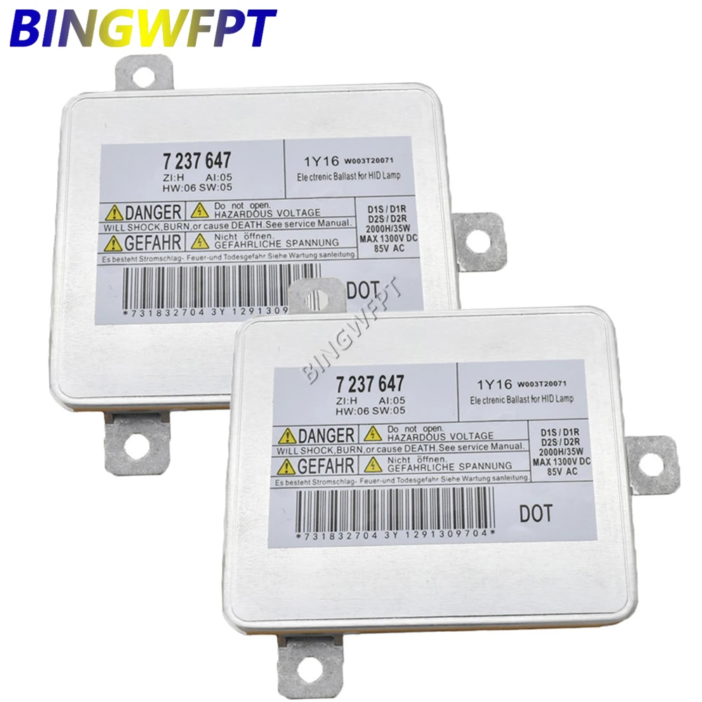 

2PCS 7237647 W003T20071 35W AC 85V Controller Ballast For BMW 3 5 7 X Z Series XENON HID BALLAST CONTROL MODULE EXCELLENT