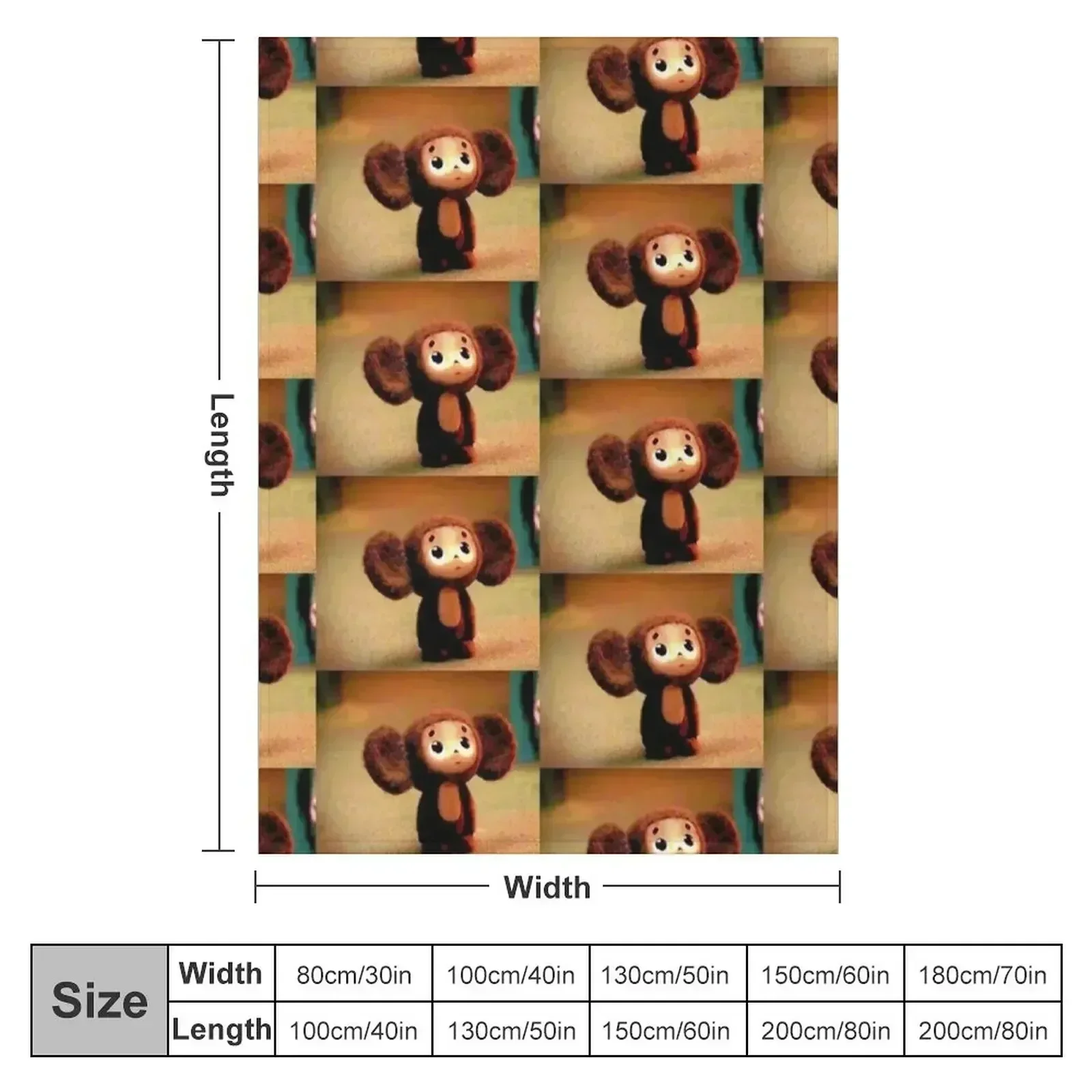 Cheburashka Throw Blanket christmas decoration Hairys For Decorative Sofa Retros Soft anime Blankets