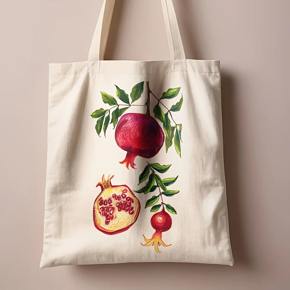A Pomegranate pattern  Multi-functional Ladies Canvas Bag – Doubles as Jewelry Organizer & Fashionable Toiletry Bag