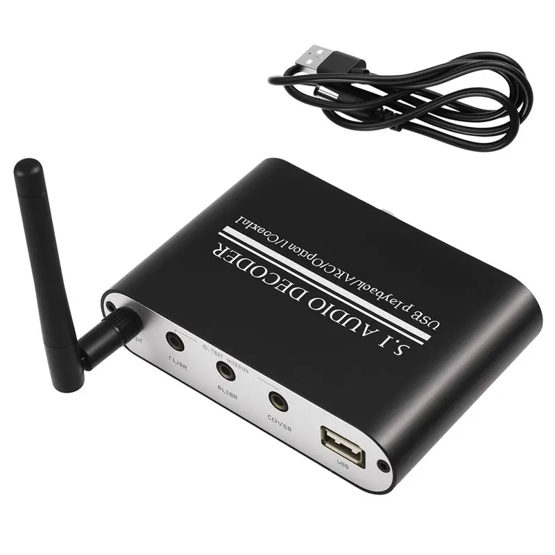 

Аудиодекодер AS95-5.1 5.1-канальный с Bluetooth, цифровой оптический/коаксиальный преобразователь - совместимый