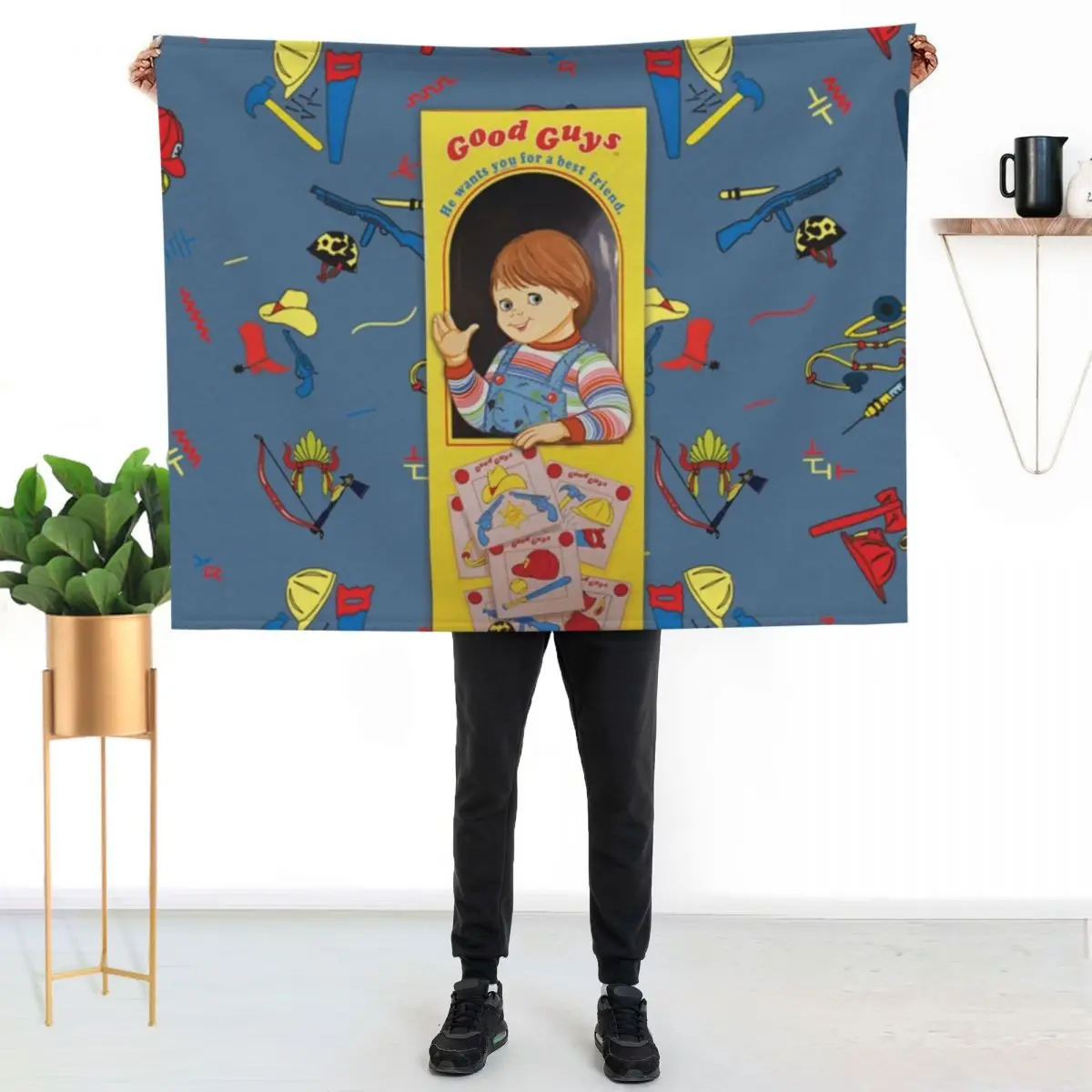 The Good Guys - Childs Play ft. Chucky Throw Blanket Breathable Lightweight Blanket for Adults Kids