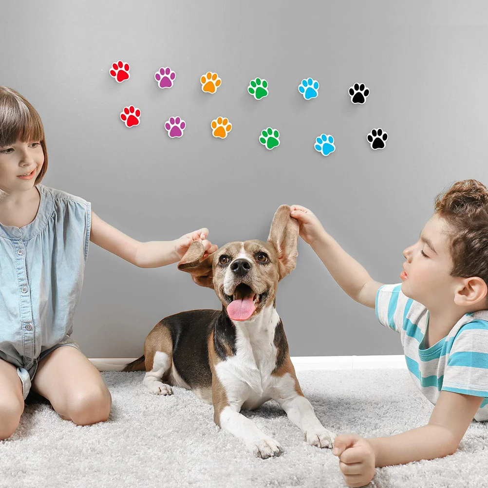 

Dog Paw Stickers Animal for Kids Decorative Wrapping Colorful Sealing Child Pet