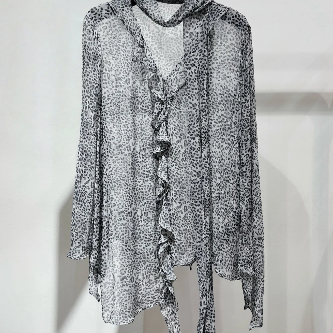 Women Summer Ruffle Collar Loose Sun Protection Blouse