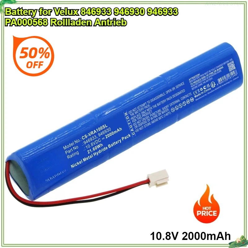 

Smart Home Battery 10.8V/2000mAh 846933 946933 946930 for Velux SSL Solar Rollladen Motor Mit Stecker Rollladen Antrieb