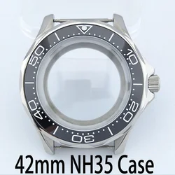 42mm Case NH35 Watch Case Stainless Steel Sapphire Glass Waterproof Case Watch Accessories Parts Suitable For NH35 NH36 Movement