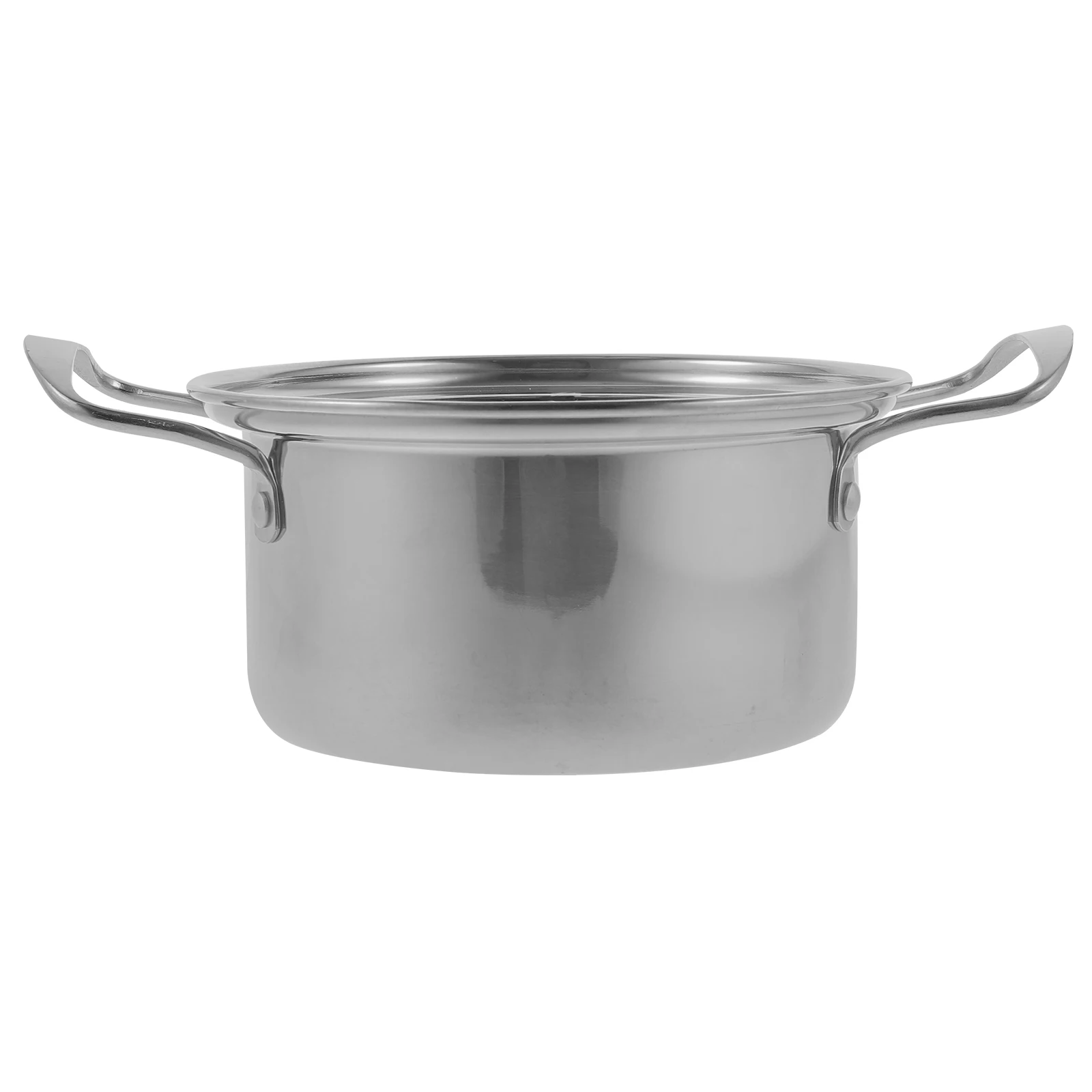 

Stainless Steel Soup Double Handle Kitchen Cooking Non Rust Hotpot Stock Pot Reusable Noodle Ramen Pot For Kitchen Use