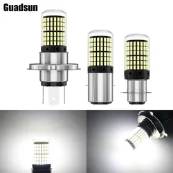 Guadsun 1PC Motorcycle Headlight Led Lights H4 BA20D P15D Super Bright 3014 144 12V 6000K White Moto Bulbs Accessories Fog Lamp