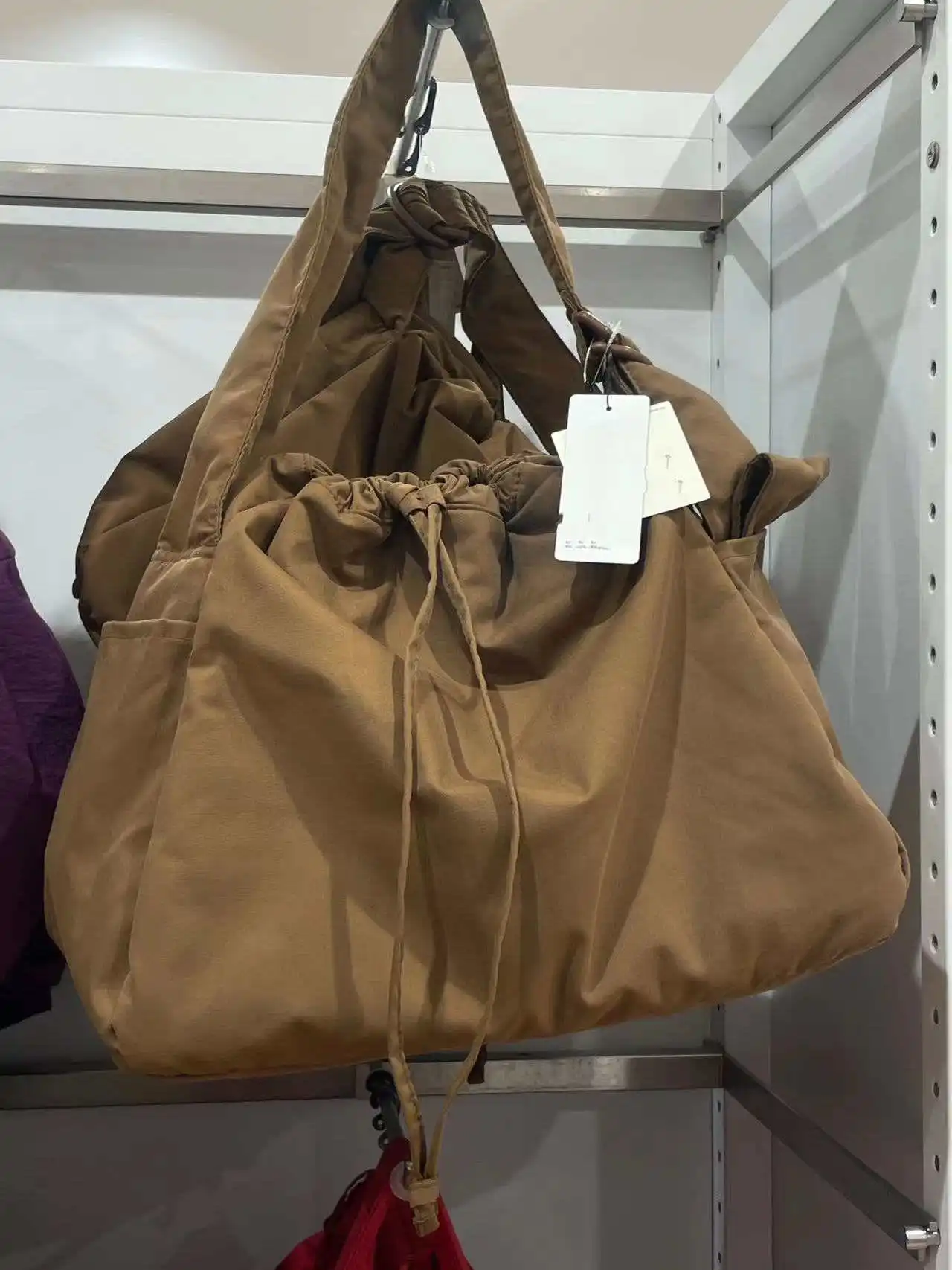 ex Sac à bandoulière décontracté de grande capacité avec cordon pour les déplacements et les cours Polyester tendance Conveniente Carry De...