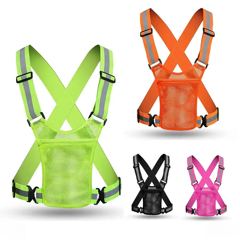 

Unisex Reflective Vest High Visibility Safe Jacket For Night Riding Running Jogging Cycling Motorcycle Outdoor Sports