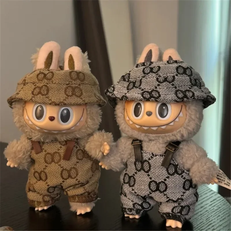 Voor 15 17 Cm Labubu Pop Kleding Prinses Jurk Strikje Tweedelige Set Outfit Kleding Zitten Party Game speelgoed Gift Accessoires