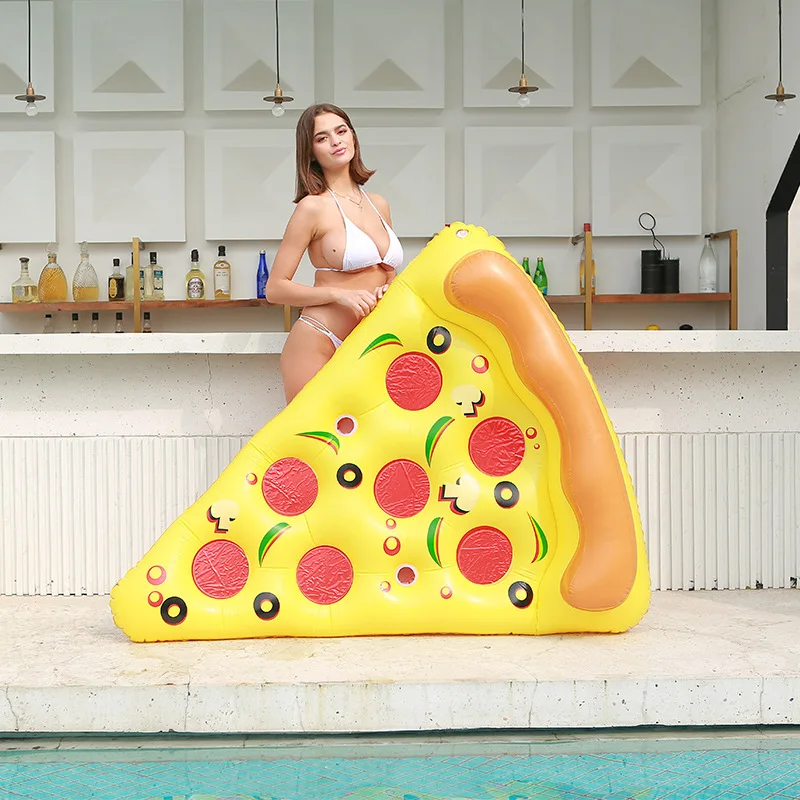 Opblaasbaar speelgoed Pizzavlotter voor volwassenen Waterloungestoel Grote vlotter Opblaasbare pizzavlotter voor waterzwemcirkel voor volwassenen