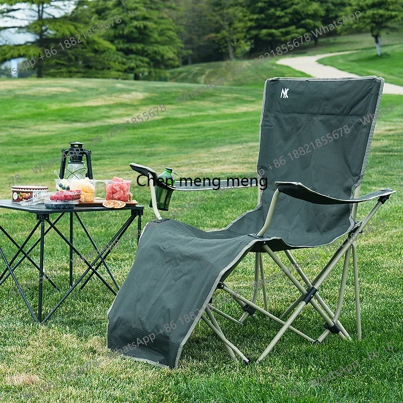 

D182Armrest Footrest Folding Chair Camping Storage Fishing Travel Folding Chair Outdoor Garden Sun Loungers Silla Playa Furnitu
