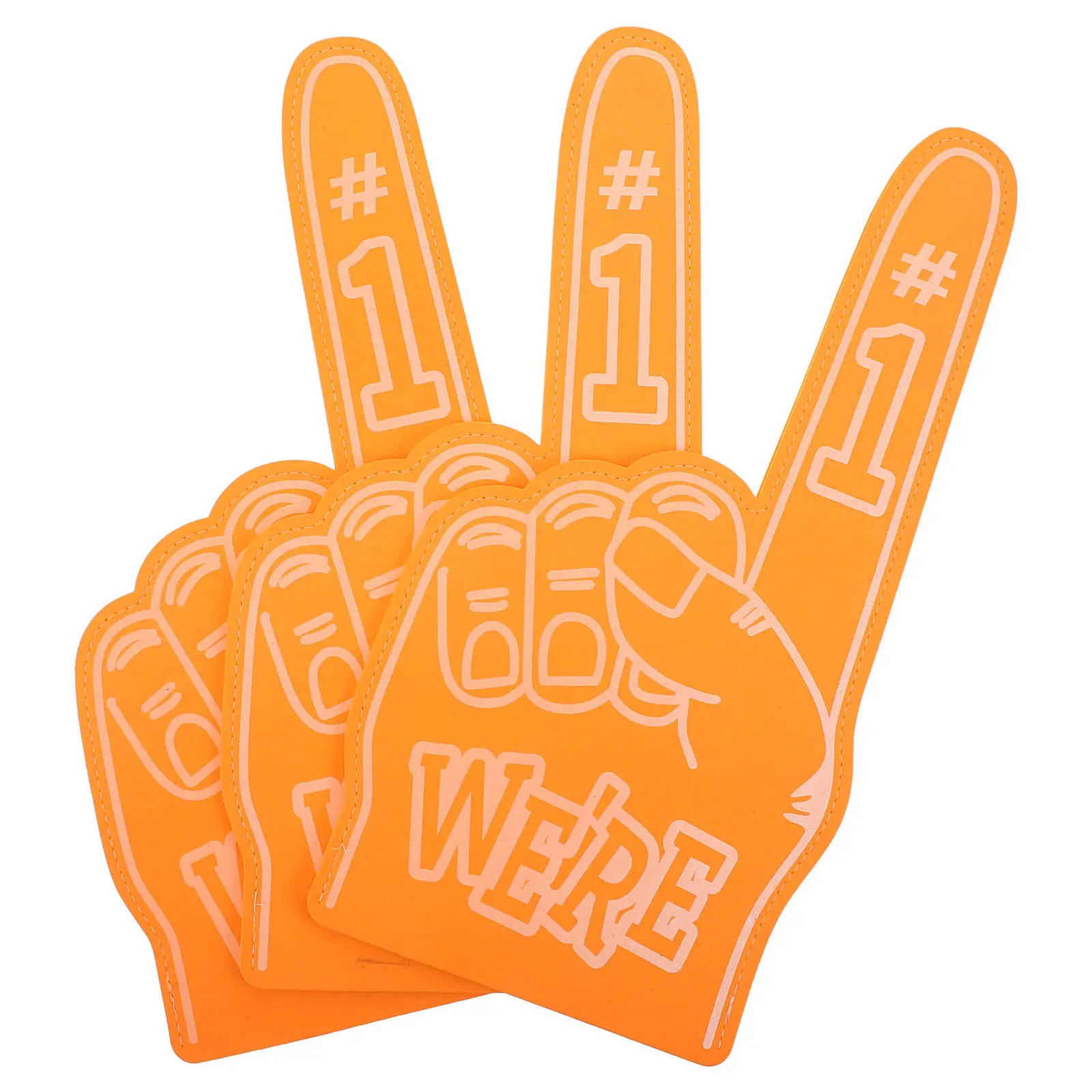 

3Pcs Eva Foam Finger Sleeves Cheerleading Accessories Bright Color Skinfriendly Secure Fit for Sports Events School Competitions