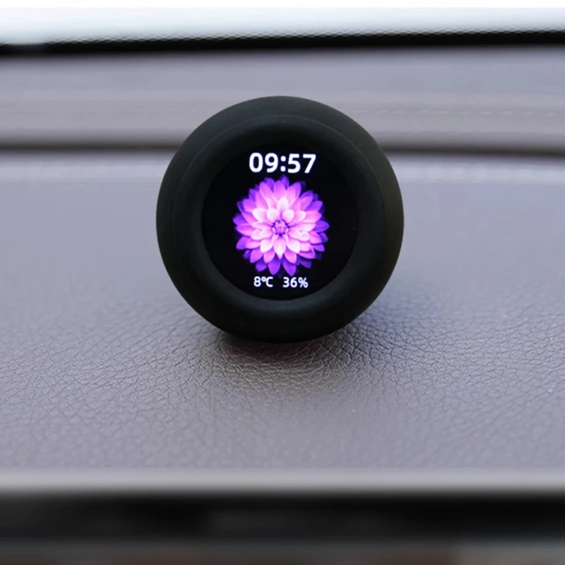 Robot de coche para niños, reloj meteorológico con cable tipo C, pantalla de fotos, exhibición de expresión, adornos creativos, regalos personalizados