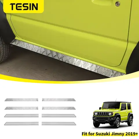 For Suzuki Jimny 2019 2020 2021 2022 2023 2024 2025 Car Body Kit Side Skirt Door Sill Scuff Plate Protective Cover Accessories