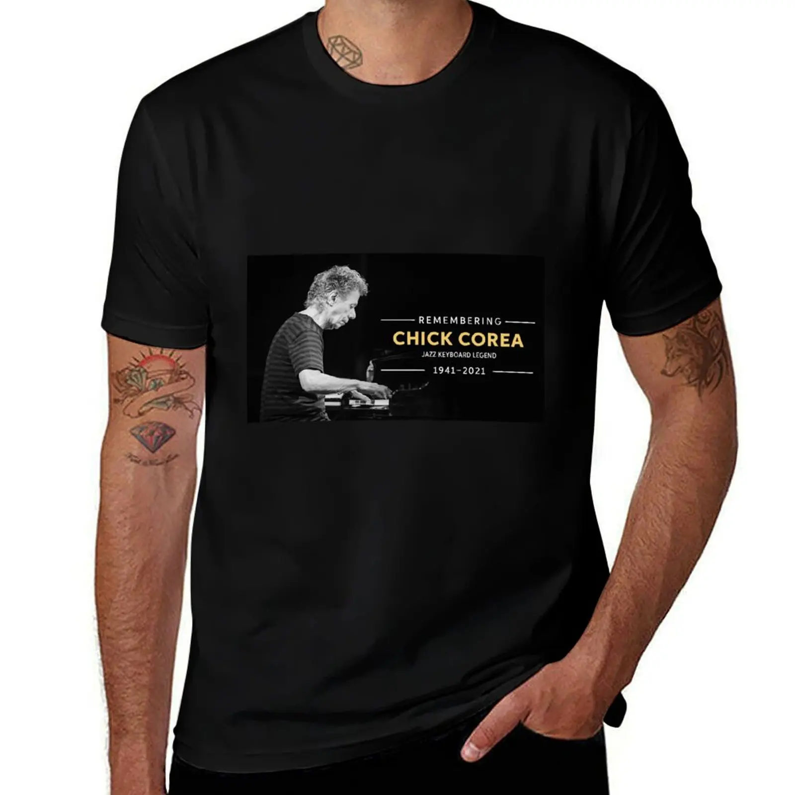 chick corea pianis chick T-Shirt cotton t-shirt plain for man package T-Shirt