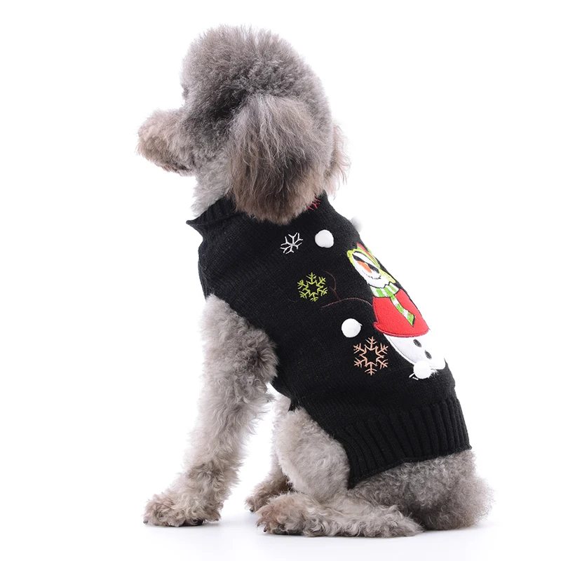 Christmas Dog Sweaters for Small Medium Dogs Winter Dog Clothes Fashion Print Puppy Knitted Pullover Cat Sweater Pet Turtleneck