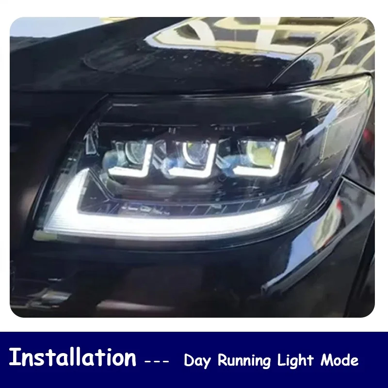 ترقية سيارة LED المصابيح الأمامية الجمعية ل هايلكس فيجو 2012 2013 2014 رئيس مصابيح ترقية جهاز عرض (بروجكتور) ليد عدسة اكسسوارات عدة