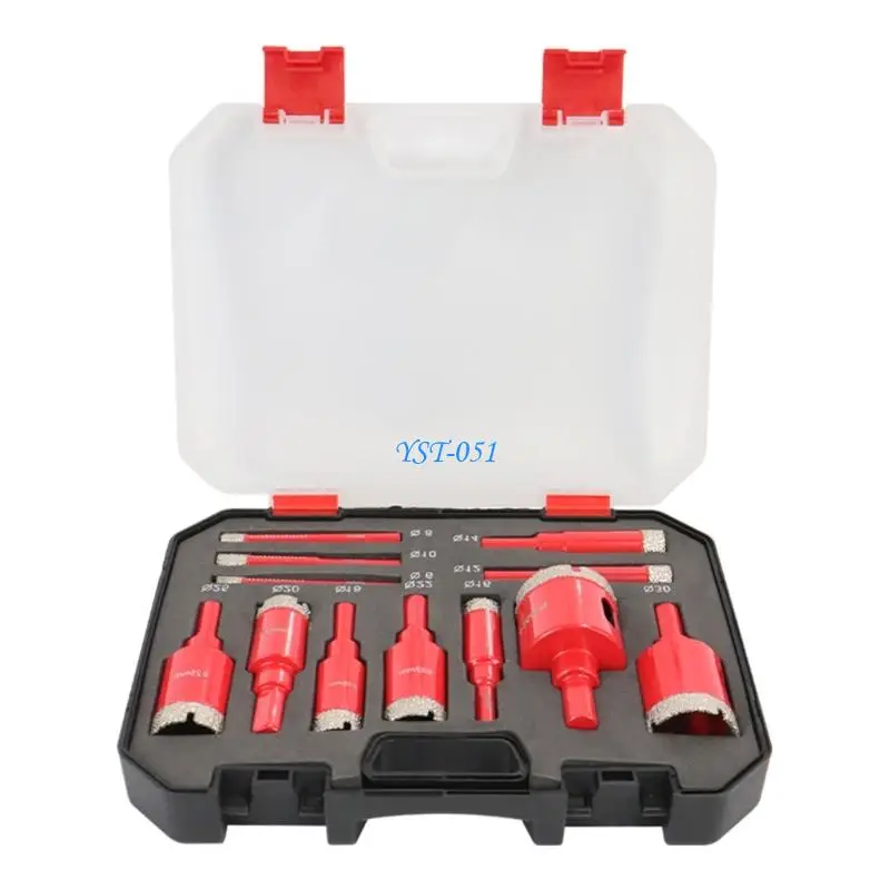 

E15A Сверхмощные фрезы для отверстий, 12 шт., технология вакуумной пайки, повышенная долговечность для подрядчиков