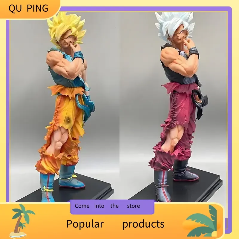 

Dragon Ball Super Saiyan Goku Action Figure - Multiple Versions Standing Pose Anime Statue for Desktop Decoration Gift