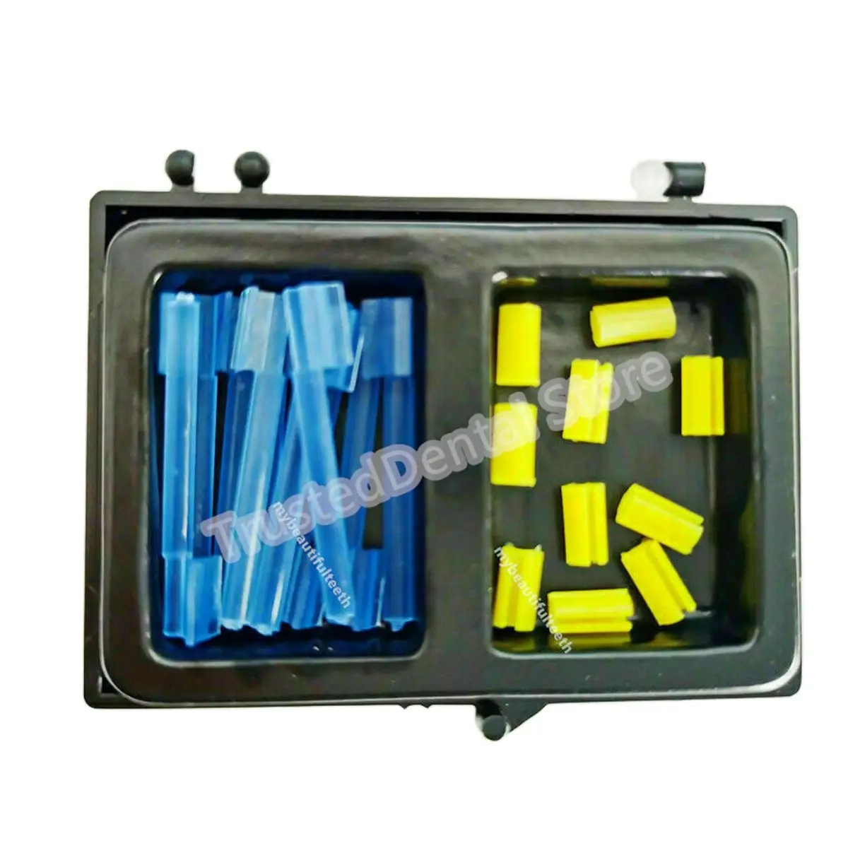 2-50Kit Dental Blue Bar Yellow Clips Long Size Bolt Inserts Overdenture Attachment Implant