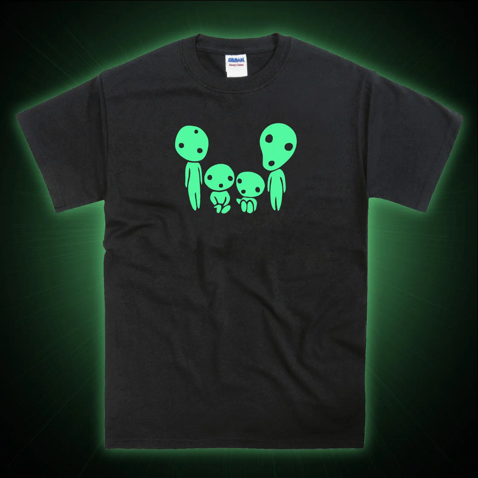 Kodama Family Tree Forest Spirits Glow in the Dark T-Shirt