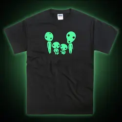 Kodama Family Tree Forest Spirits Glow in the Dark T-Shirt