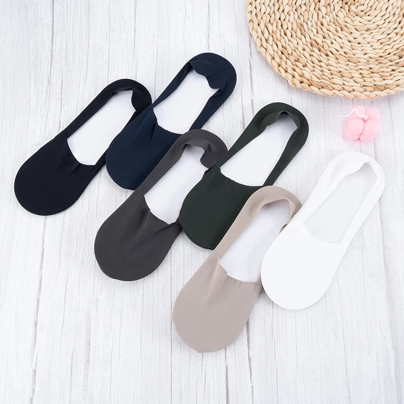 Goodeal  Summer thin Men Boat Non-slip Invisible Silicone Socks  Breathable Silicone Non-slip Male Ankle Sock Slippers