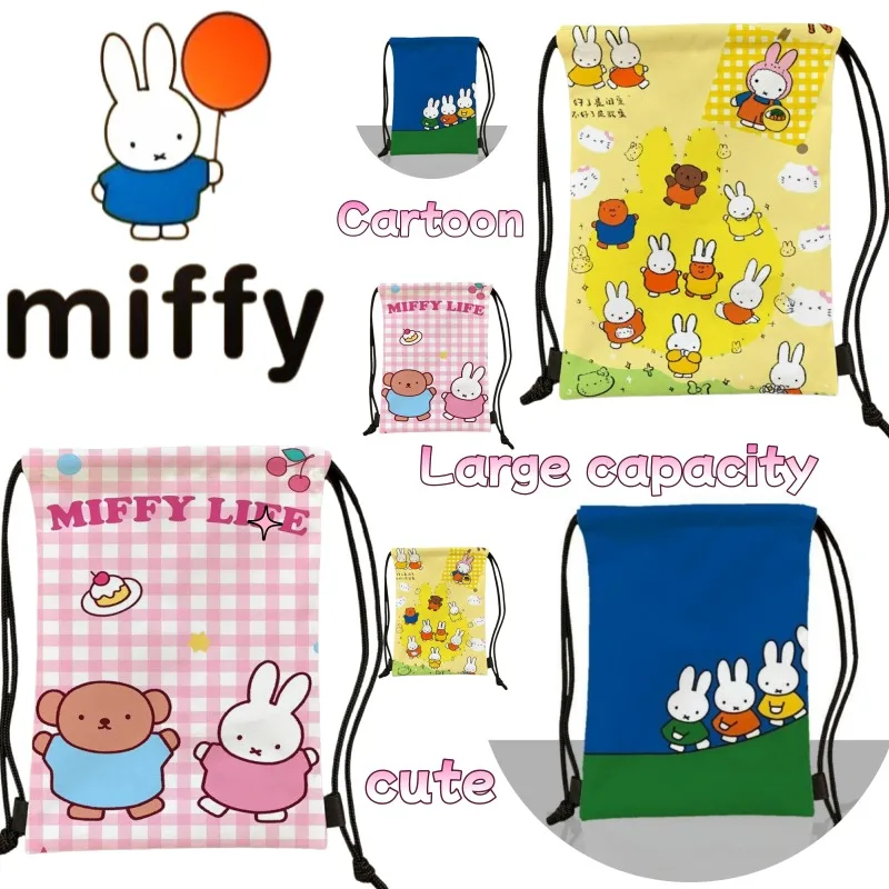 

Креативная сумка для хранения Miffy с мультяшным дизайном, грязеотталкивающая, удобная для путешествий, для бутылок с водой, баскетбольных мячей, легкая сумка для хранения