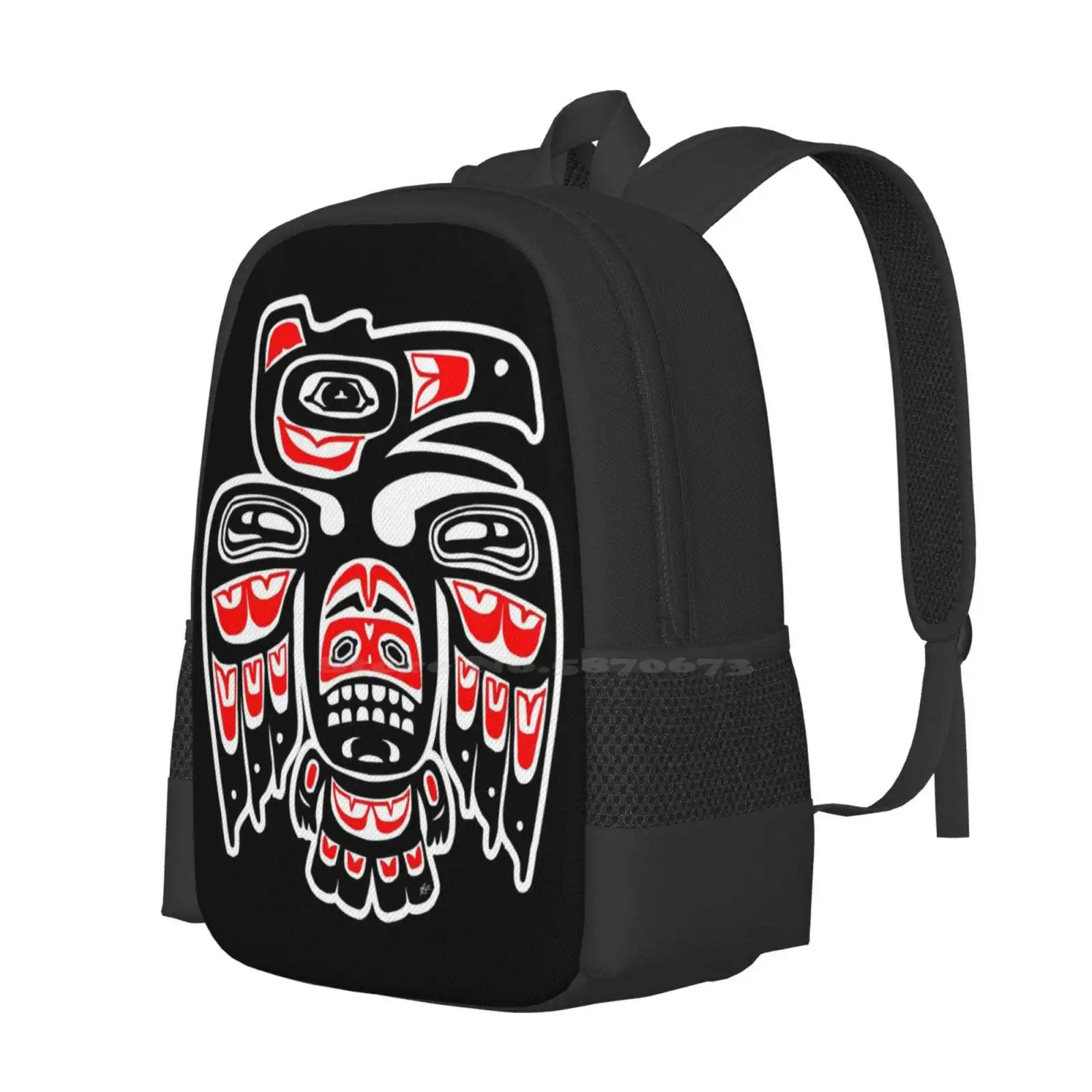 Alaskan Eagle 3D Print Design Backpack Student Bag Inuit Tlingit Alaska Seattle Pacific North West Tribe Indian Wisdom